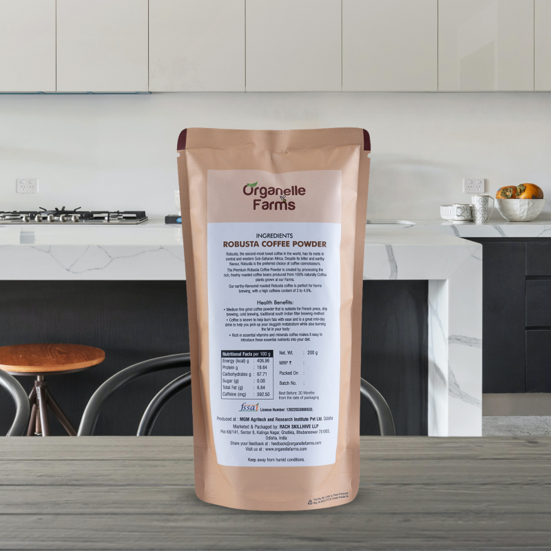 Premium Dark Coffee Powder Robusta 200Gms