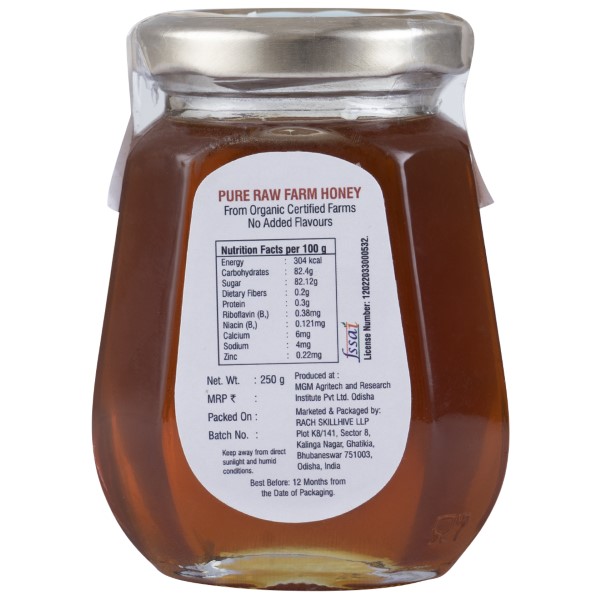 Pure Raw Farm Honey (Indian Hive Bees) 250 Gms