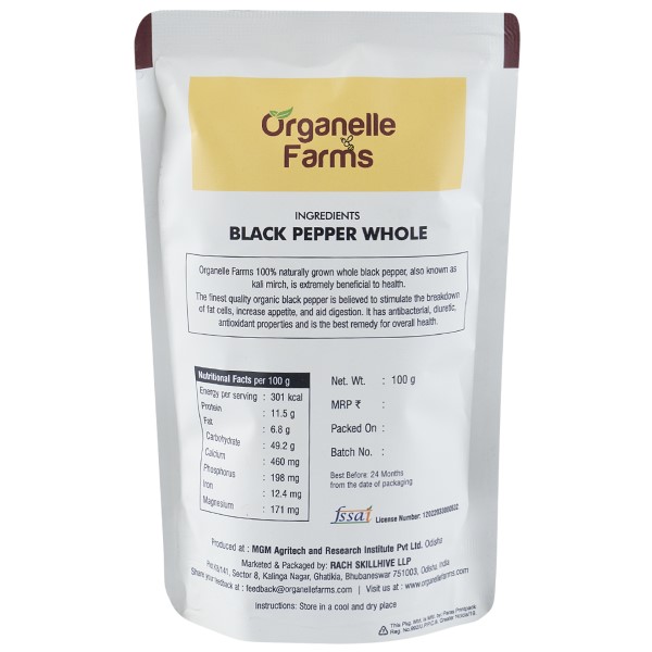 Black Pepper (Whole) 100Gms